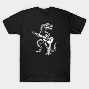 SEEMBO Dinosaur Playing Guitar Musician Guitarist Music Band T-Shirt